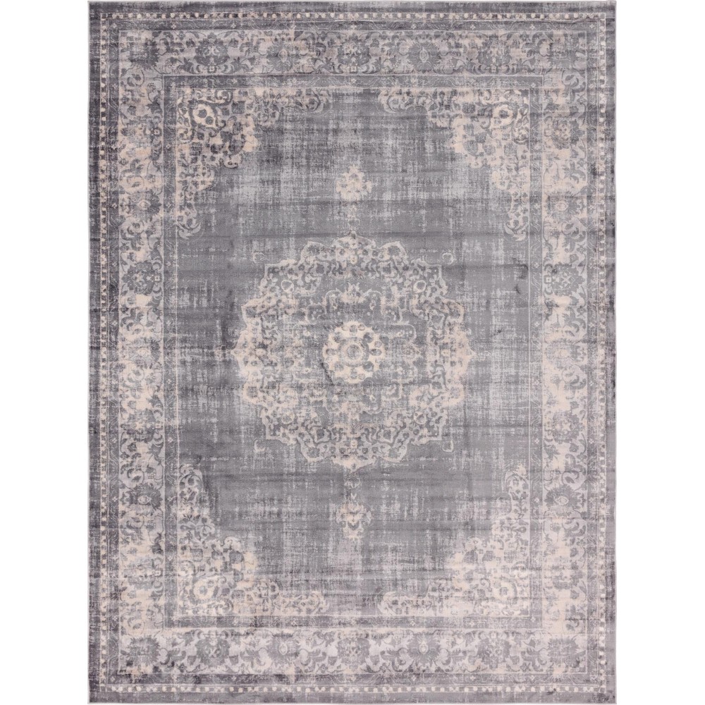 Rug Unique Loom Leila Gray Rectangular 9' 10 x 13' 0