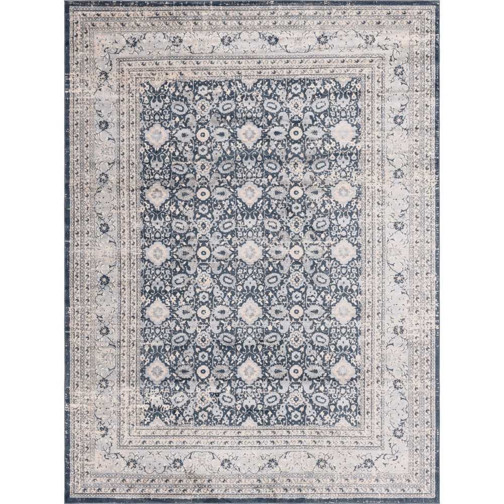 Rug Unique Loom Leila Navy Blue Rectangular 9' 10 x 13' 0 Rug Unique Loom Leila Navy Blue Rectangular 9' 10 x 13' 0
