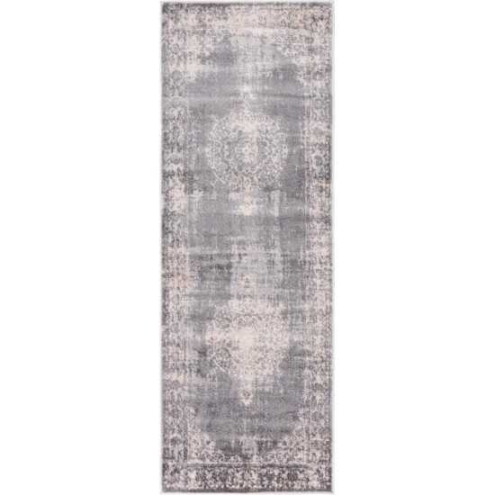 Rug Unique Loom Leila Gray Runner 2' 2 x 6' 0