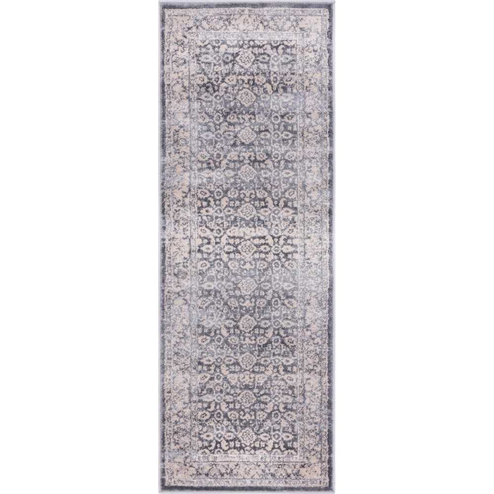 Rug Unique Loom Leila Gray Runner 2' 2 x 6' 0 Rug Unique Loom Leila Gray Runner 2' 2 x 6' 0