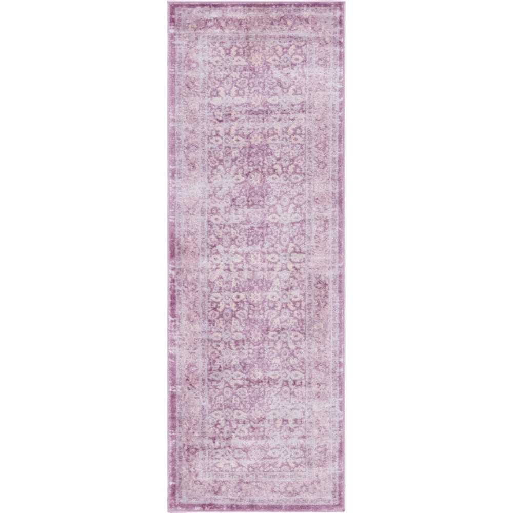 Rug Unique Loom Leila Violet Runner 2' 2 x 6' 0 Rug Unique Loom Leila Violet Runner 2' 2 x 6' 0