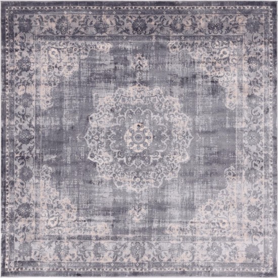 Rug Unique Loom Leila Gray Square 8' 0 x 8' 0