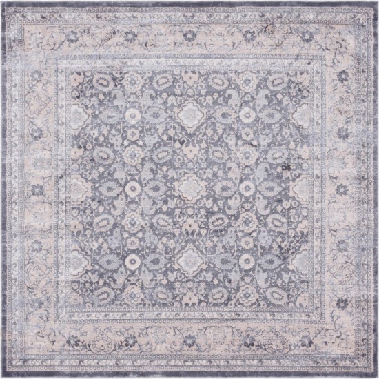 Rug Unique Loom Leila Gray Square 8' 0 x 8' 0