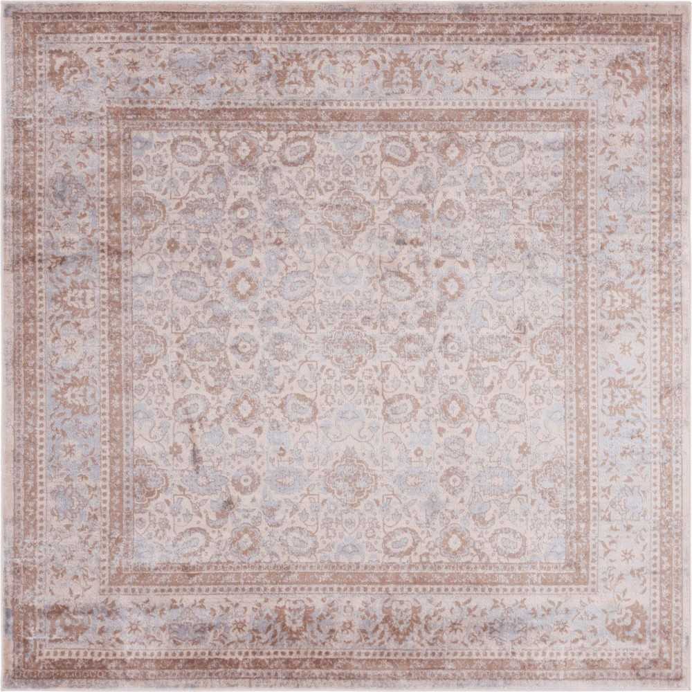 Rug Unique Loom Leila Light Brown Square 8' 0 x 8' 0 Rug Unique Loom Leila Light Brown Square 8' 0 x 8' 0