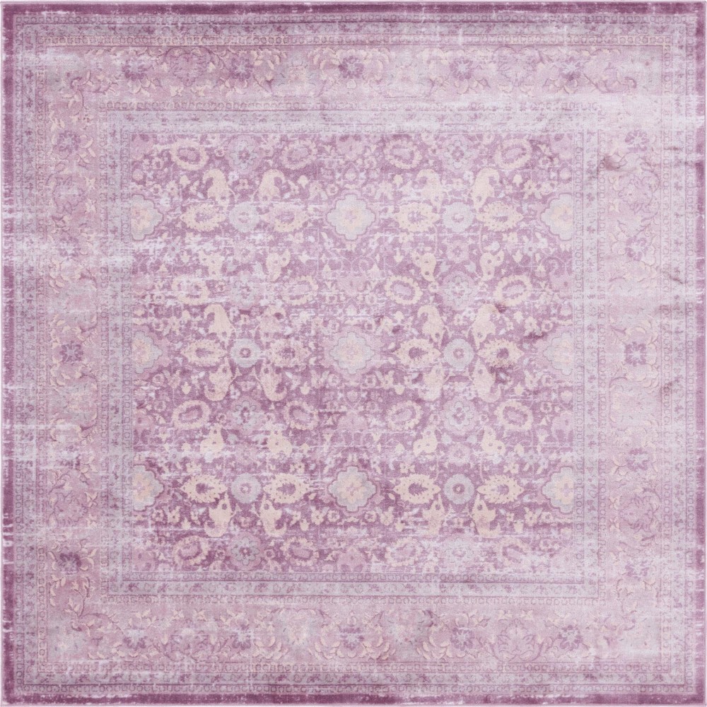 Rug Unique Loom Leila Violet Square 8' 0 x 8' 0 Rug Unique Loom Leila Violet Square 8' 0 x 8' 0