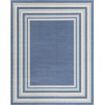 Rug Unique Loom Lotus Blue Rectangular 8' 0 x 10' 0