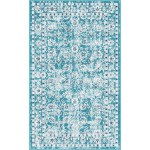 Rug Unique Loom Aarhus Teal Rectangular 3' 0 x 5' 0