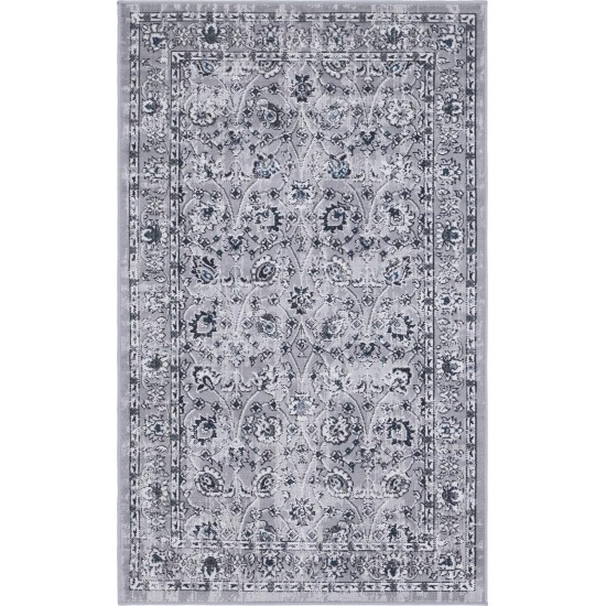 Rug Unique Loom Aarhus Gray Rectangular 3' 0 x 5' 0