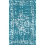 Rug Unique Loom Aarhus Teal Rectangular 3' 0 x 5' 0