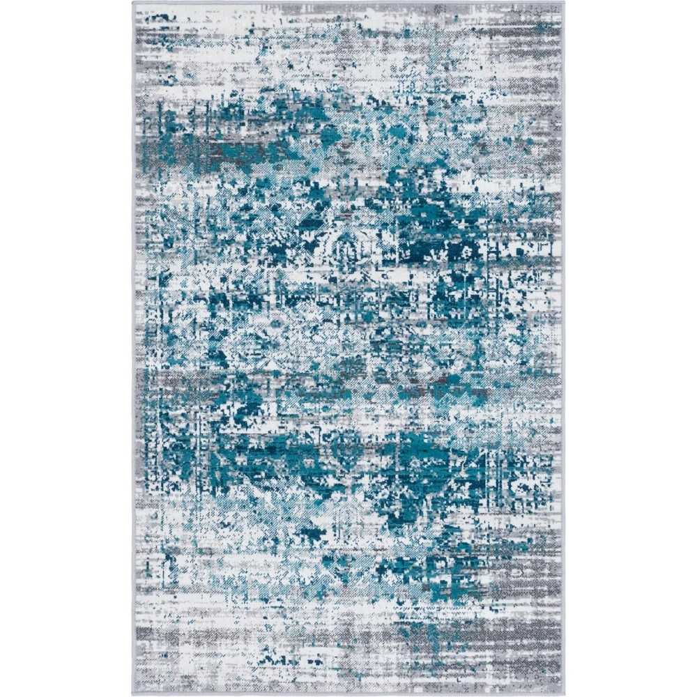 Rug Unique Loom Aarhus Blue Rectangular 3' 0 x 5' 0