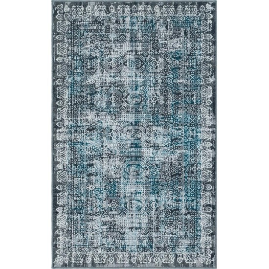 Rug Unique Loom Aarhus Gray Rectangular 3' 0 x 5' 0