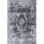 Rug Unique Loom Aarhus Charcoal Rectangular 5' 0 x 7' 9