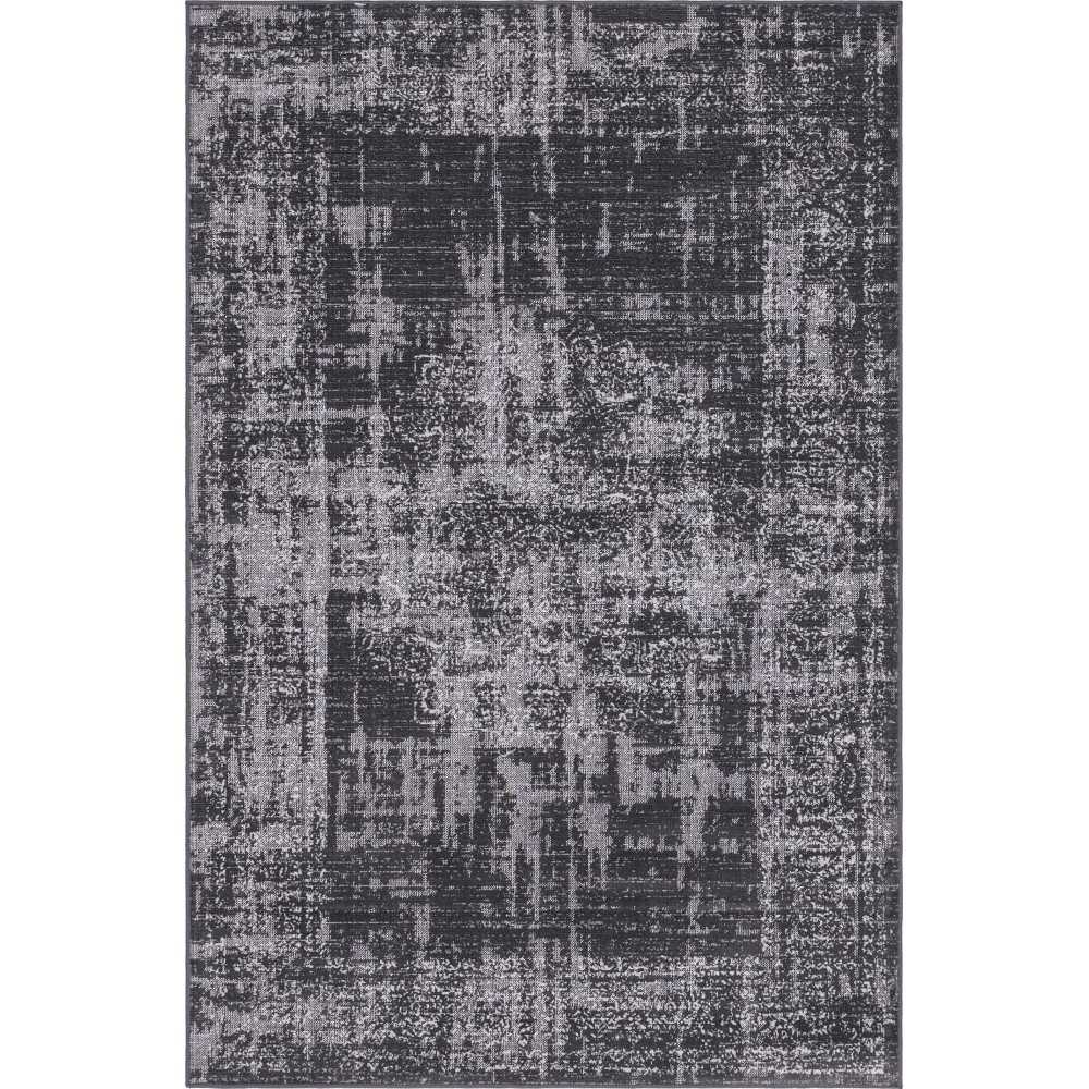 Rug Unique Loom Aarhus Dark Gray Rectangular 5' 0 x 7' 9