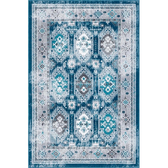 Rug Unique Loom Aarhus Blue Rectangular 5' 0 x 7' 9