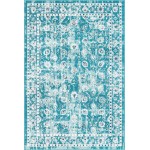 Rug Unique Loom Aarhus Teal Rectangular 6' 0 x 9' 0