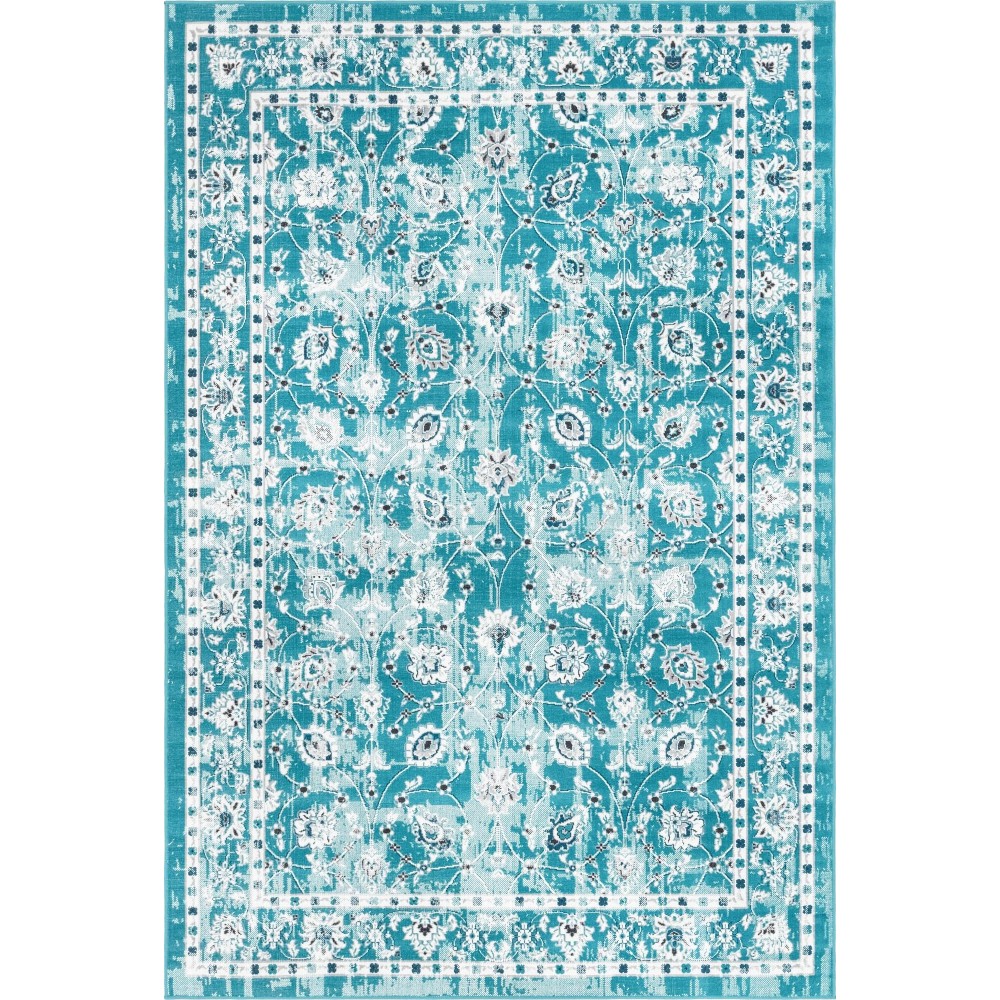 Rug Unique Loom Aarhus Teal Rectangular 6' 0 x 9' 0 Rug Unique Loom Aarhus Teal Rectangular 6' 0 x 9' 0