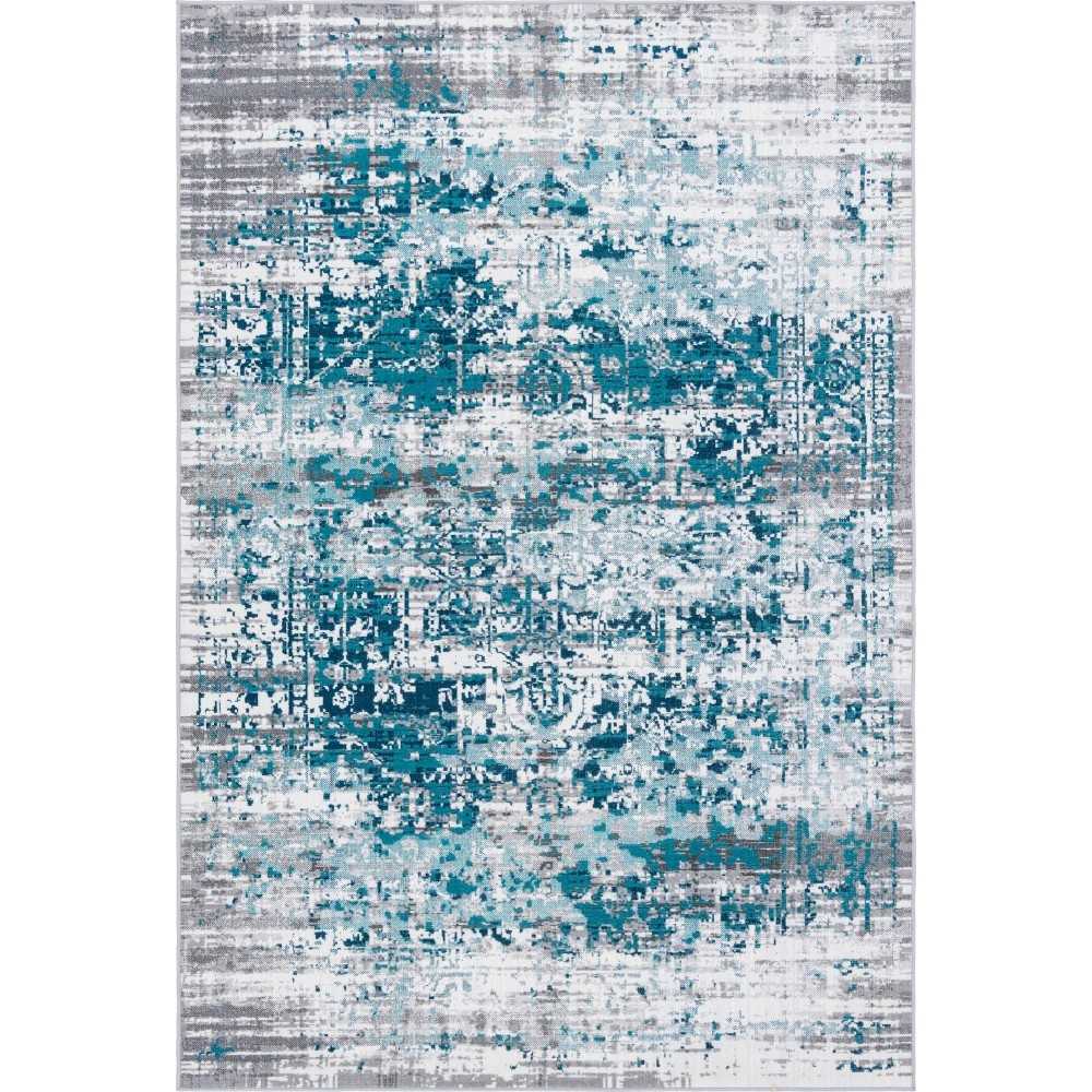 Rug Unique Loom Aarhus Blue Rectangular 6' 0 x 9' 0