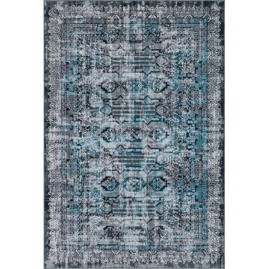 Rug Unique Loom Aarhus Gray Rectangular 6' 0 x 9' 0