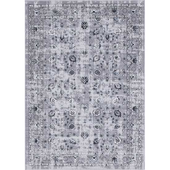 Rug Unique Loom Aarhus Gray Rectangular 7' 0 x 10' 0