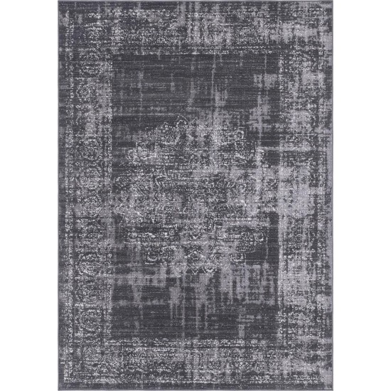 Rug Unique Loom Aarhus Dark Gray Rectangular 7' 0 x 10' 0