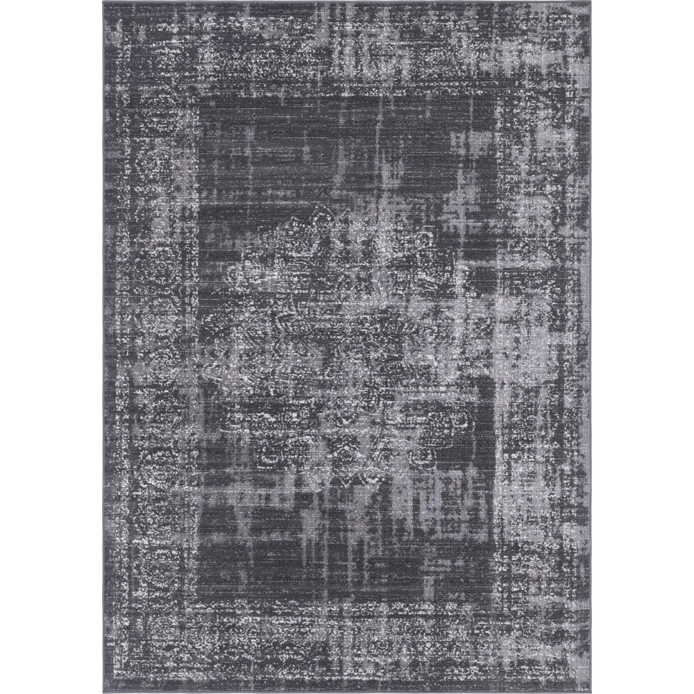Rug Unique Loom Aarhus Dark Gray Rectangular 7' 0 x 10' 0 Rug Unique Loom Aarhus Dark Gray Rectangular 7' 0 x 10' 0