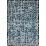 Rug Unique Loom Aarhus Gray Rectangular 7' 0 x 10' 0