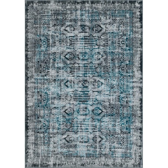 Rug Unique Loom Aarhus Gray Rectangular 7' 0 x 10' 0