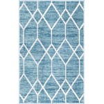 Rug Unique Loom Matrix Trellis Blue Rectangular 3' 3 x 5' 3