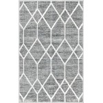 Rug Unique Loom Matrix Trellis Dark Gray Rectangular 3' 3 x 5' 3