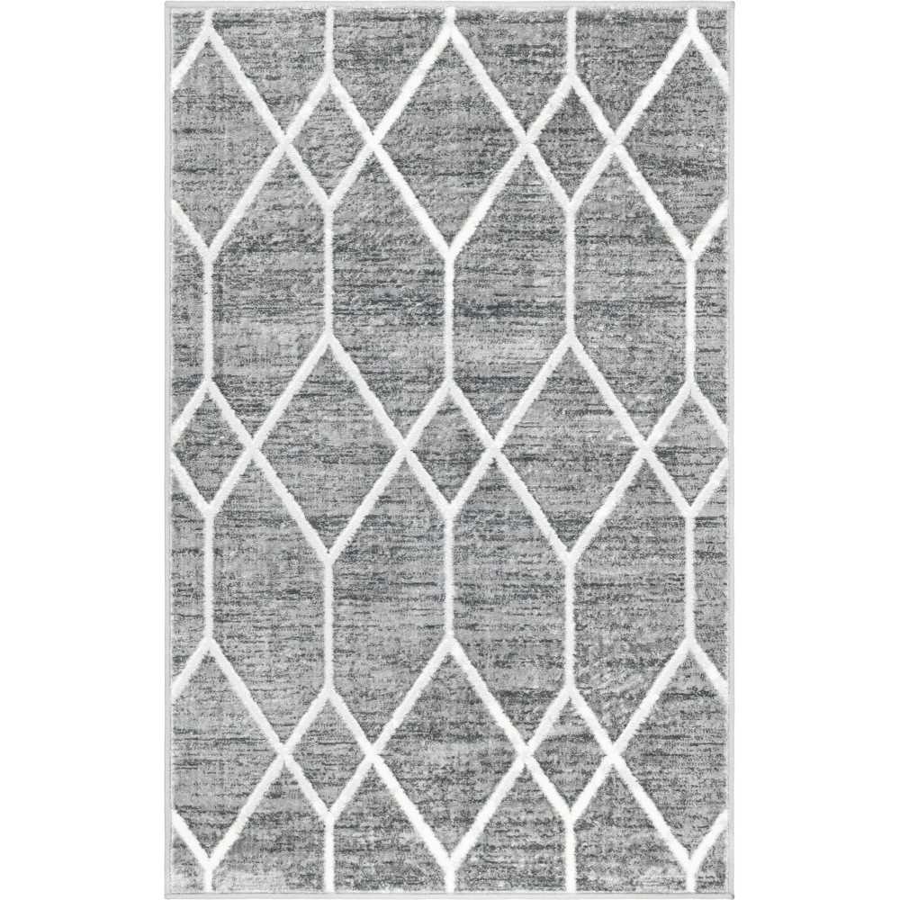 Rug Unique Loom Matrix Trellis Dark Gray Rectangular 3' 3 x 5' 3 Rug Unique Loom Matrix Trellis Dark Gray Rectangular 3' 3 x 5' 3