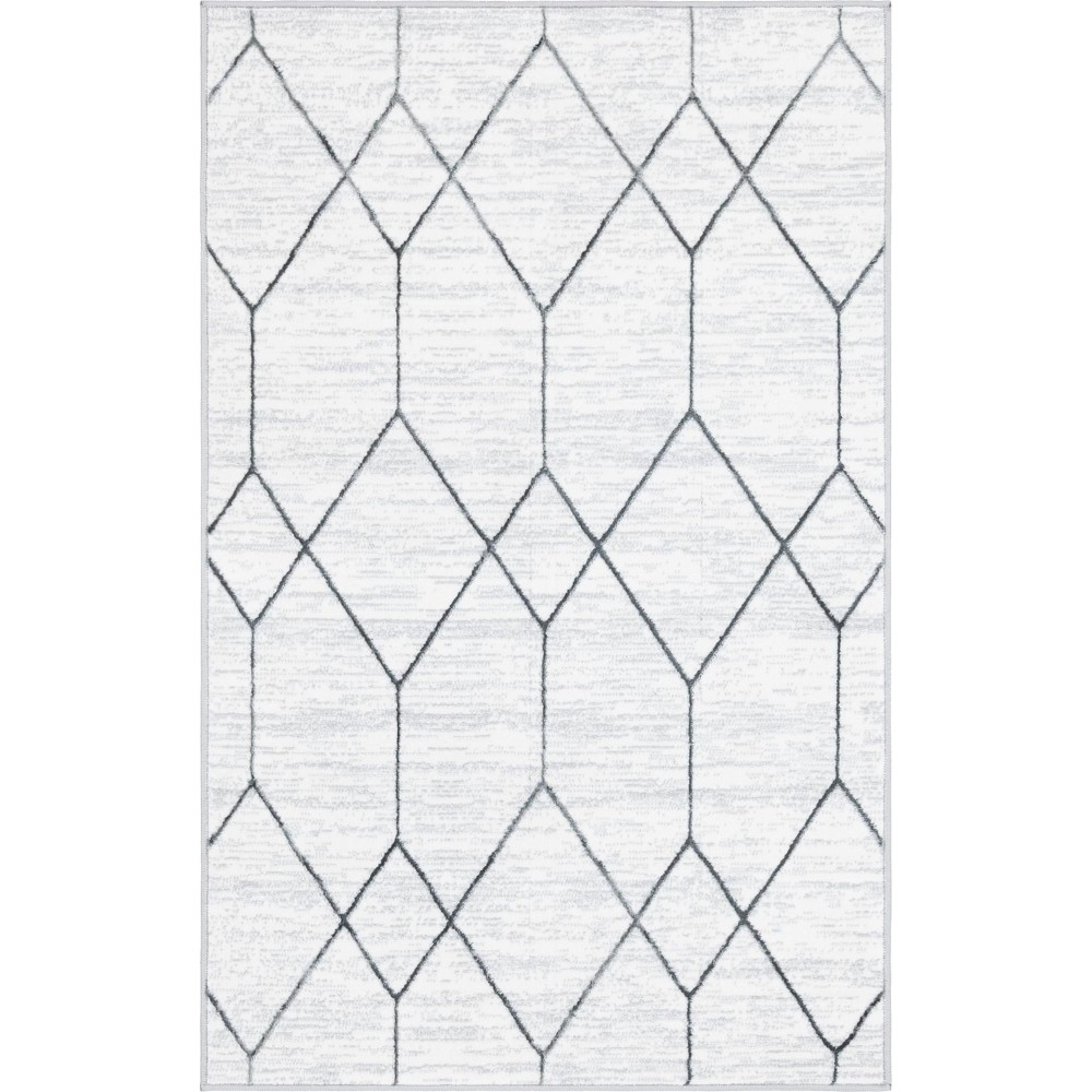 Rug Unique Loom Matrix Trellis Ivory Rectangular 3' 3 x 5' 3