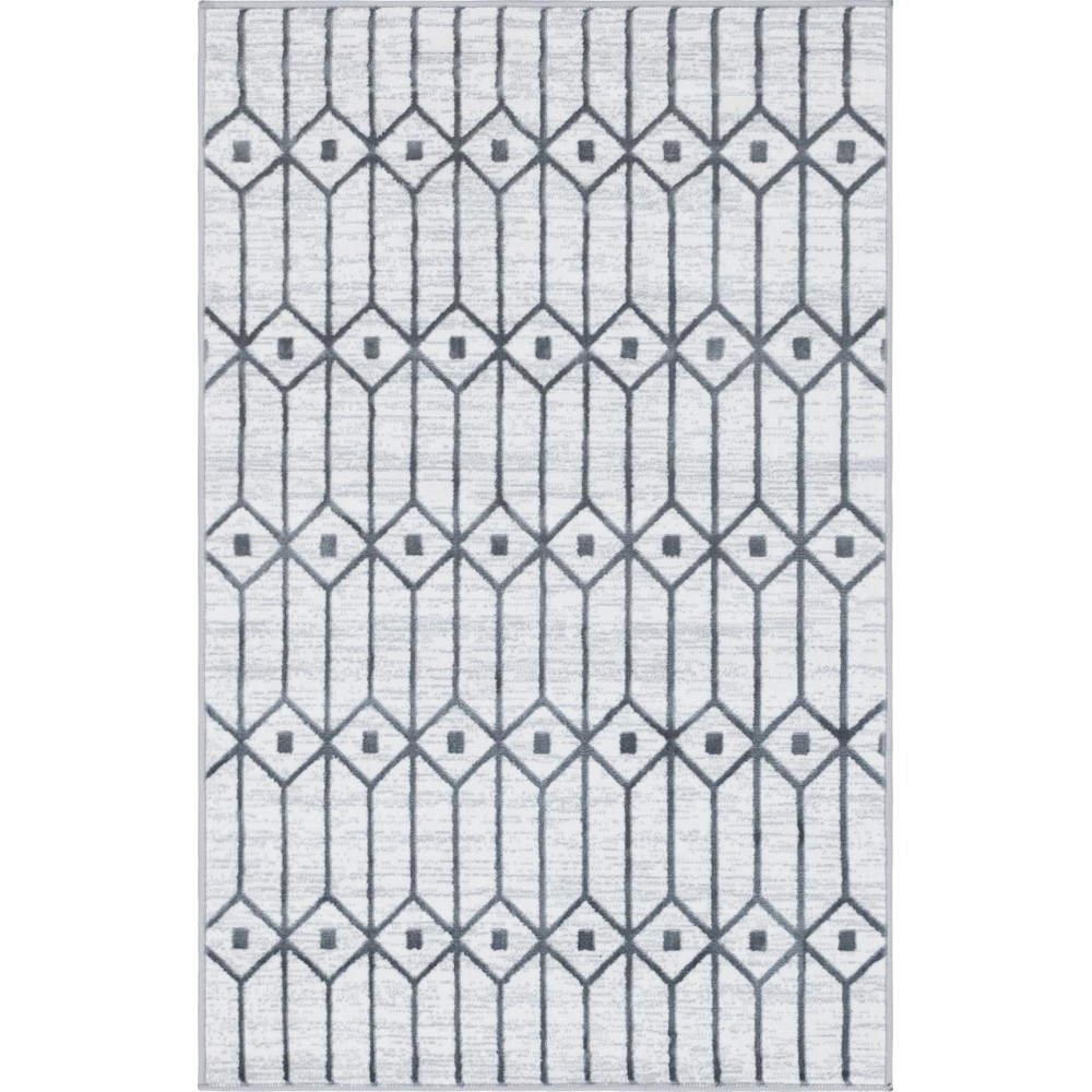 Rug Unique Loom Matrix Trellis Ivory/Gray Rectangular 3' 3 x 5' 3 Rug Unique Loom Matrix Trellis Ivory/Gray Rectangular 3' 3 x 5' 3