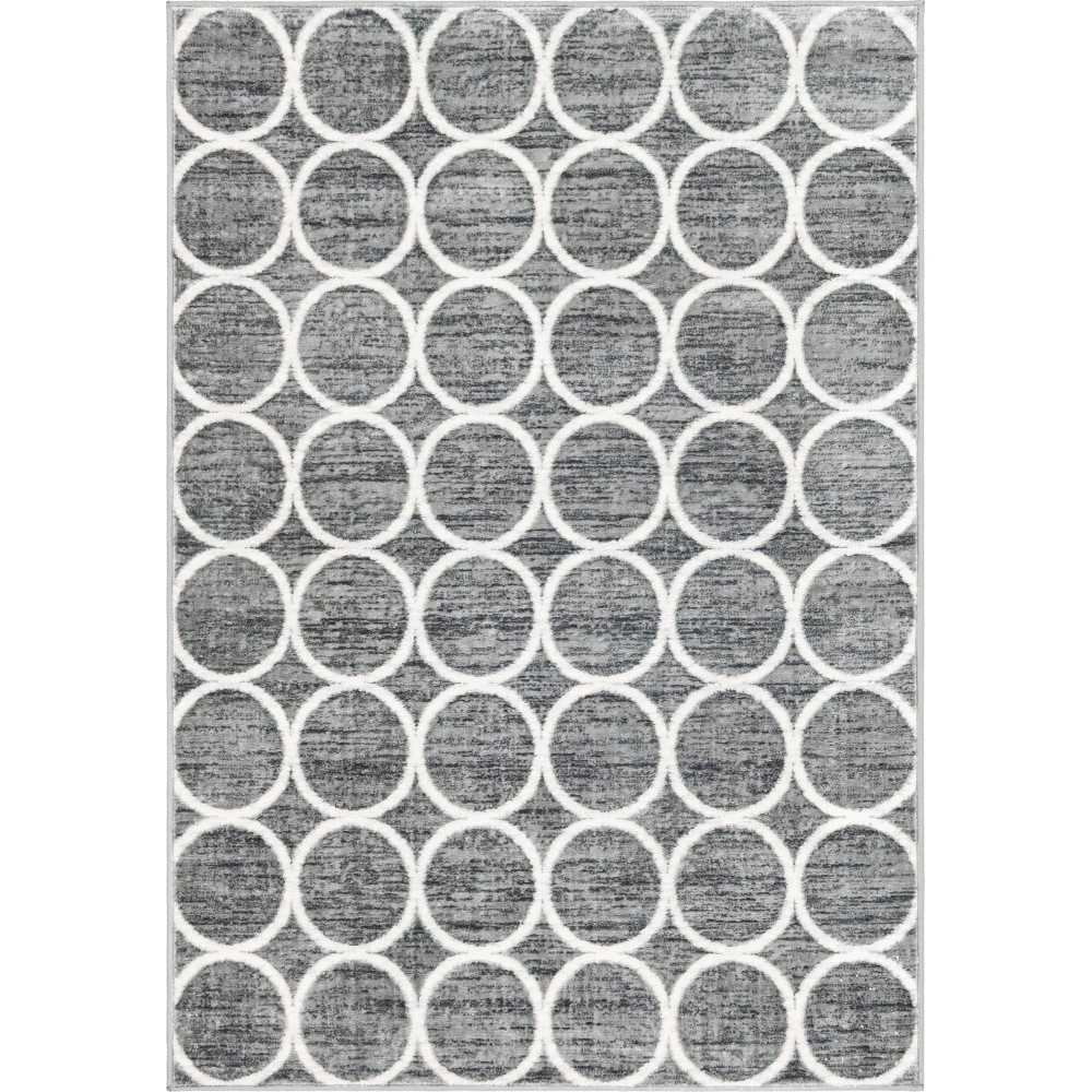 Rug Unique Loom Matrix Trellis Dark Gray Rectangular 4' 0 x 6' 0 Rug Unique Loom Matrix Trellis Dark Gray Rectangular 4' 0 x 6' 0