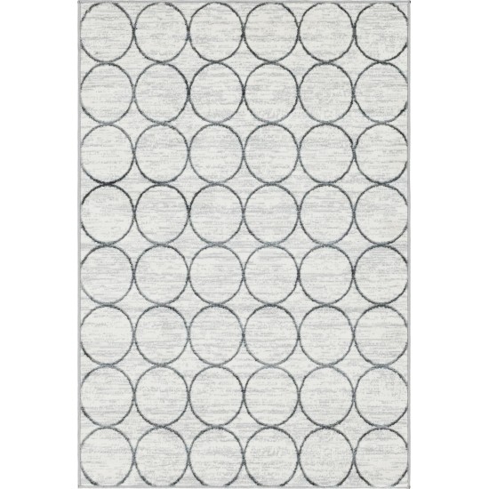 Rug Unique Loom Matrix Trellis Ivory Rectangular 4' 0 x 6' 0