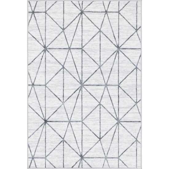 Rug Unique Loom Matrix Trellis Ivory Rectangular 4' 0 x 6' 0