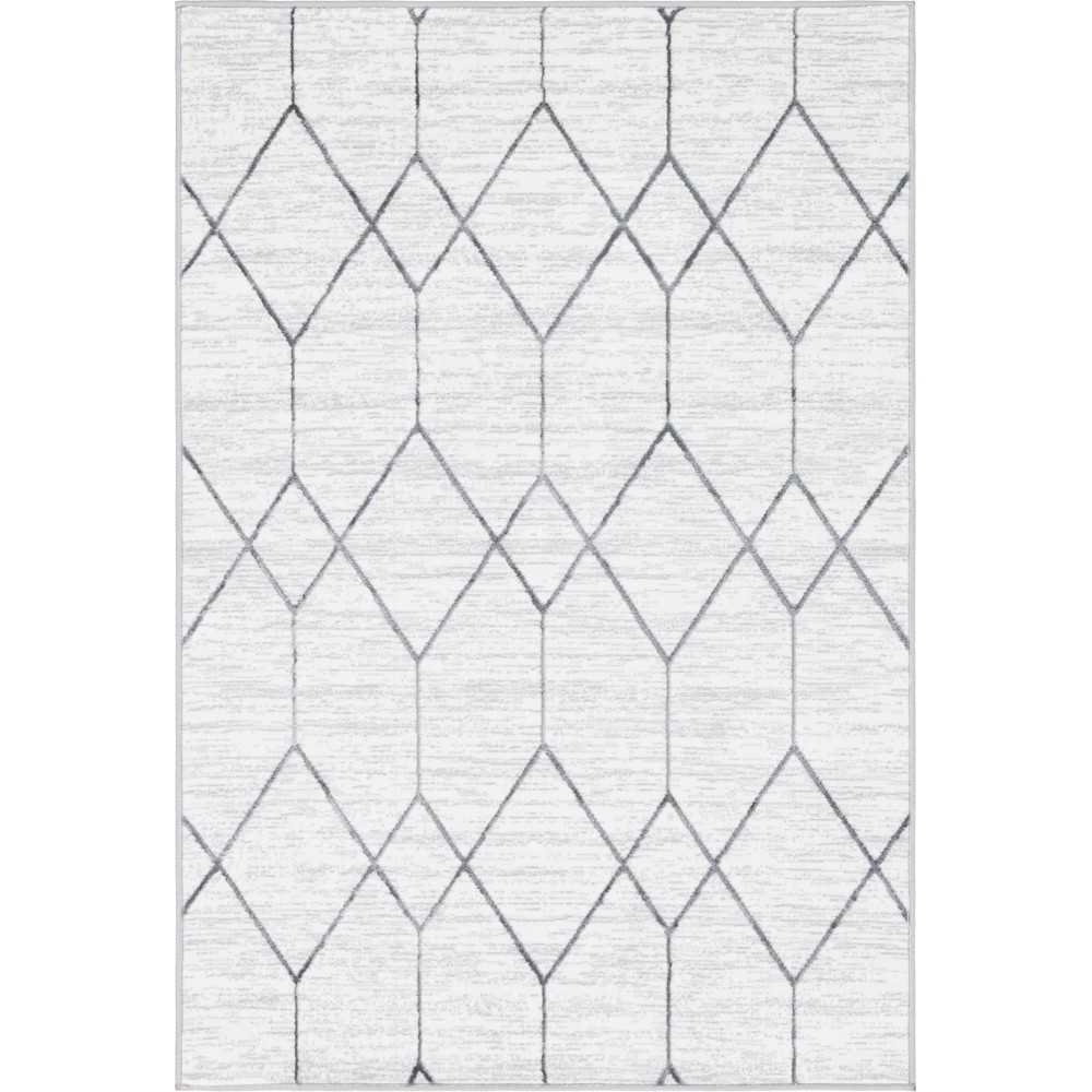 Rug Unique Loom Matrix Trellis Ivory Rectangular 4' 0 x 6' 0 Rug Unique Loom Matrix Trellis Ivory Rectangular 4' 0 x 6' 0
