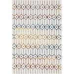 Rug Unique Loom Matrix Trellis Ivory/Blue Rectangular 4' 0 x 6' 0