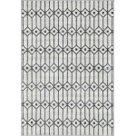 Rug Unique Loom Matrix Trellis Ivory/Gray Rectangular 4' 0 x 6' 0