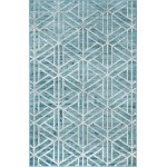 Rug Unique Loom Matrix Trellis Blue Rectangular 5' 0 x 8' 0
