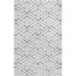 Rug Unique Loom Matrix Trellis Ivory Rectangular 5' 0 x 8' 0