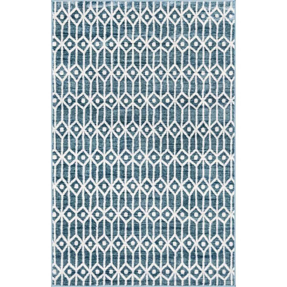 Rug Unique Loom Matrix Trellis Blue Rectangular 5' 0 x 8' 0 Rug Unique Loom Matrix Trellis Blue Rectangular 5' 0 x 8' 0