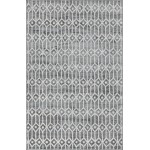 Rug Unique Loom Matrix Trellis Gray Rectangular 5' 0 x 8' 0