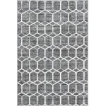 Rug Unique Loom Matrix Trellis Gray Rectangular 6' 0 x 9' 0