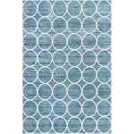 Rug Unique Loom Matrix Trellis Blue Rectangular 6' 0 x 9' 0