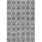 Rug Unique Loom Matrix Trellis Dark Gray Rectangular 6' 0 x 9' 0