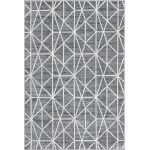 Rug Unique Loom Matrix Trellis Dark Gray Rectangular 6' 0 x 9' 0