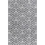Rug Unique Loom Matrix Trellis Dark Gray Rectangular 6' 0 x 9' 0