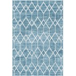 Rug Unique Loom Matrix Trellis Blue Rectangular 6' 0 x 9' 0