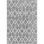 Rug Unique Loom Matrix Trellis Dark Gray Rectangular 6' 0 x 9' 0