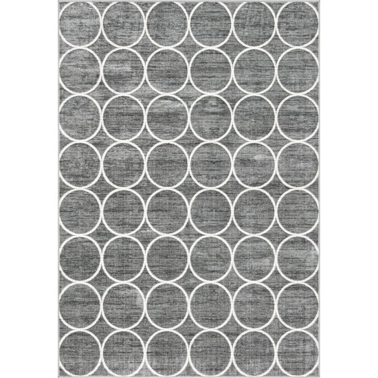 Rug Unique Loom Matrix Trellis Dark Gray Rectangular 7' 0 x 10' 0